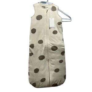 Hart+Land Eggnog and Simply Taupe Polka Dot Sleep Sack 0-6 M